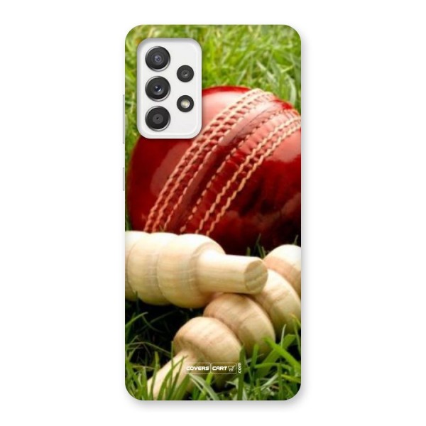 Cricket Ball and Stumps Back Case for Galaxy A52