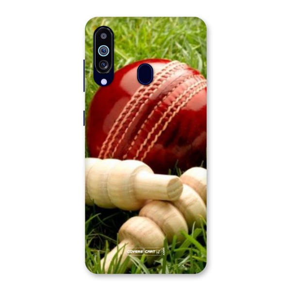 Cricket Ball and Stumps Back Case for Galaxy A60