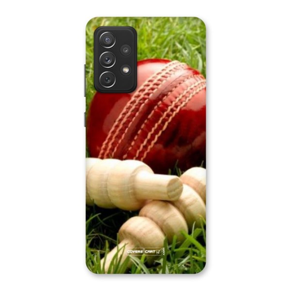 Cricket Ball and Stumps Back Case for Galaxy A72