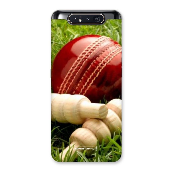 Cricket Ball and Stumps Back Case for Galaxy A80