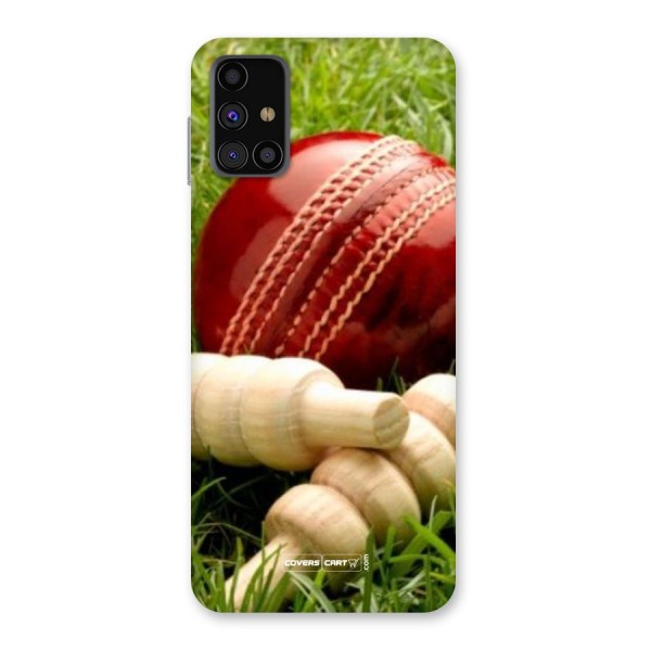 Cricket Ball and Stumps Back Case for Galaxy M31s