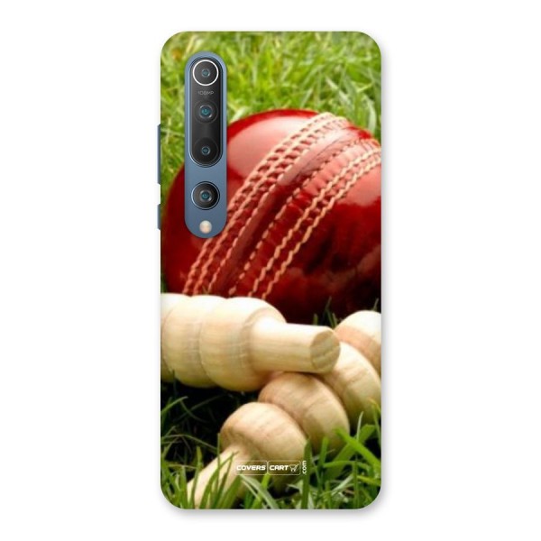 Cricket Ball and Stumps Back Case for Mi 10