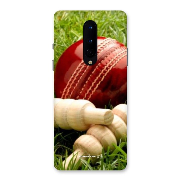 Cricket Ball and Stumps Back Case for OnePlus 8