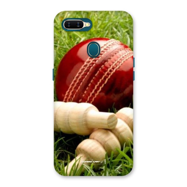 Cricket Ball and Stumps Back Case for Oppo A12