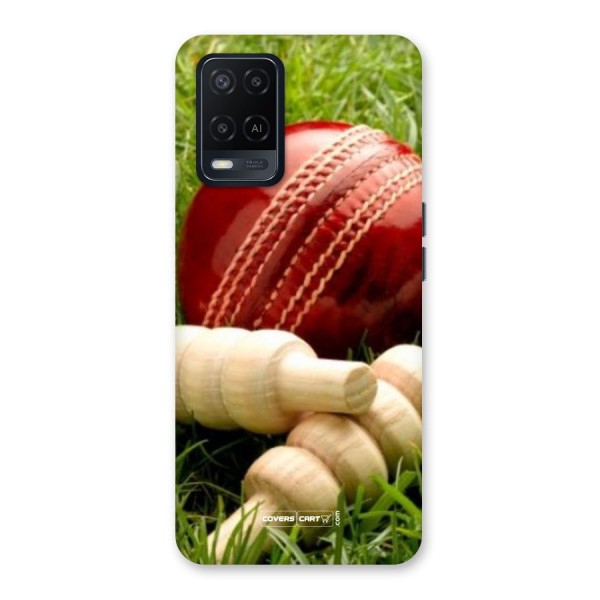 Cricket Ball and Stumps Back Case for Oppo A54