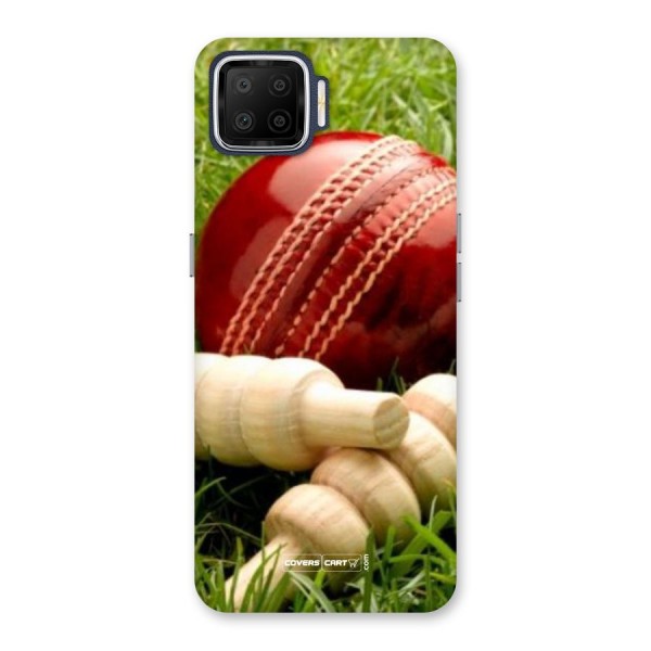 Cricket Ball and Stumps Back Case for Oppo F17