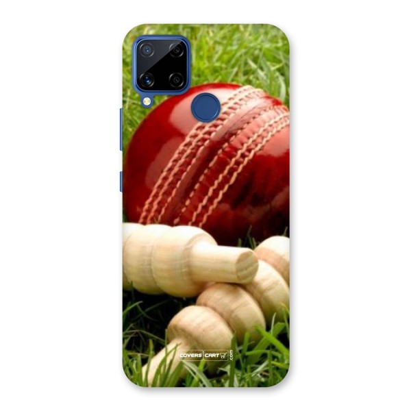 Cricket Ball and Stumps Back Case for Realme C12