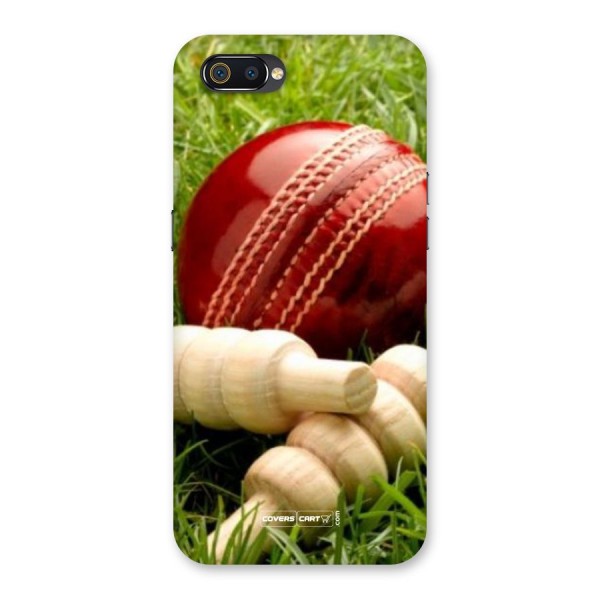 Cricket Ball and Stumps Back Case for Realme C2