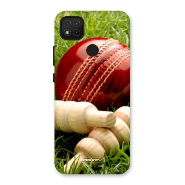 Cricket Ball and Stumps Back Case for Redmi 9C