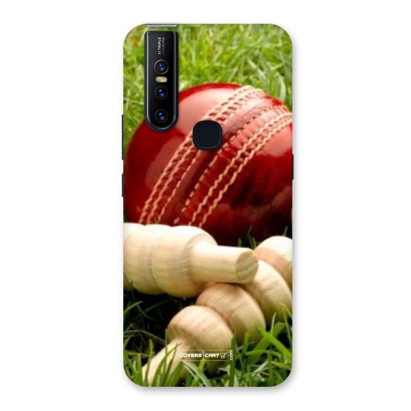 Cricket Ball and Stumps Back Case for Vivo V15