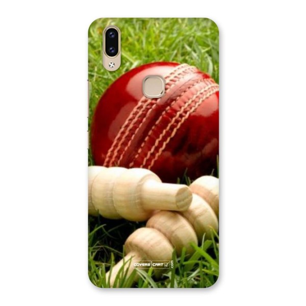 Cricket Ball and Stumps Back Case for Vivo V9