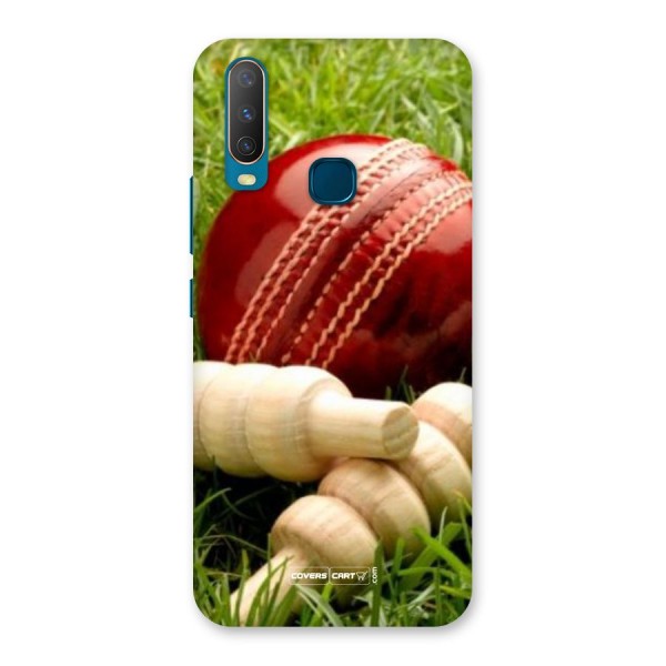 Cricket Ball and Stumps Back Case for Vivo Y12