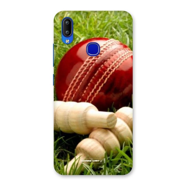 Cricket Ball and Stumps Back Case for Vivo Y91