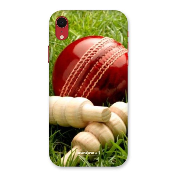 Cricket Ball and Stumps Back Case for iPhone XR