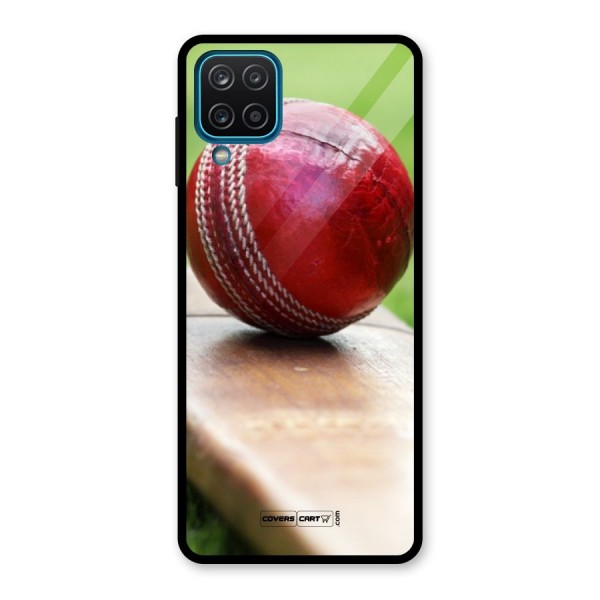 Cricket Bat Ball Glass Back Case for Galaxy A12