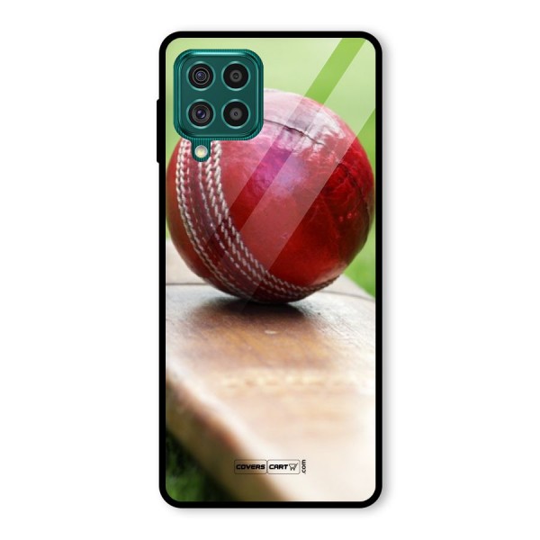 Cricket Bat Ball Glass Back Case for Galaxy F62