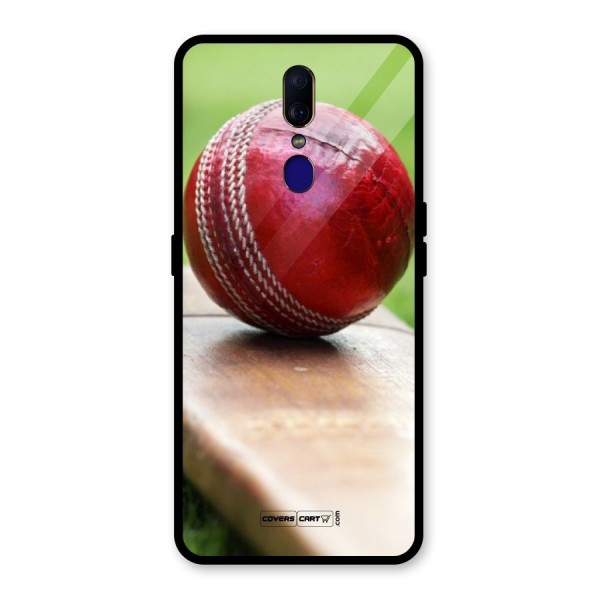 Cricket Bat Ball Glass Back Case for Oppo F11