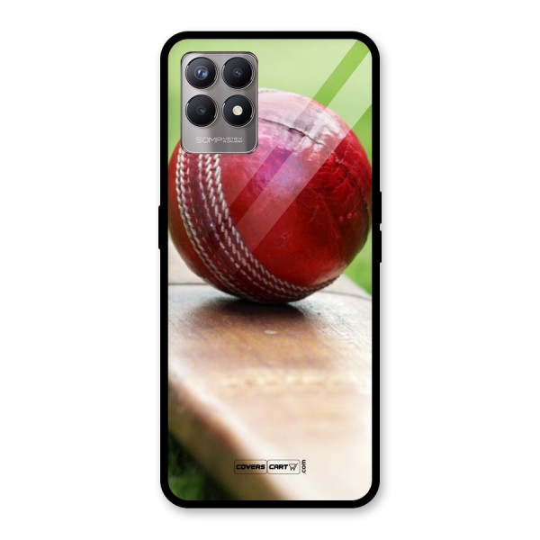 Cricket Bat Ball Glass Back Case for Realme 8i