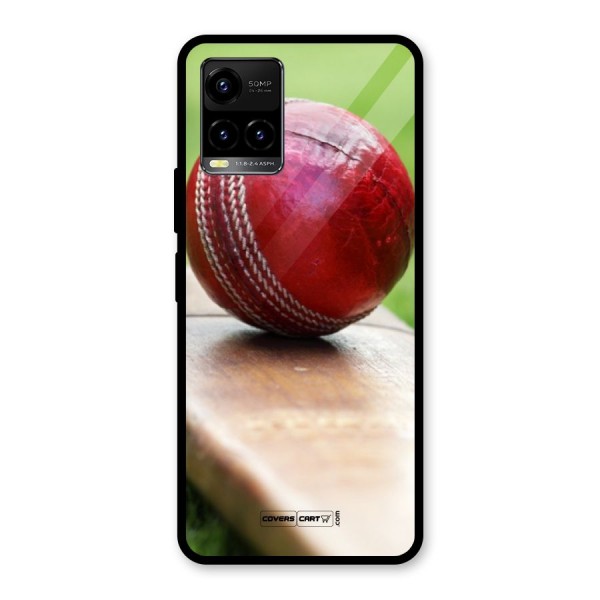 Cricket Bat Ball Glass Back Case for Vivo Y21A