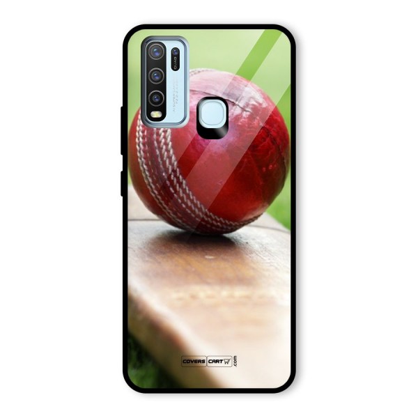 Cricket Bat Ball Glass Back Case for Vivo Y30