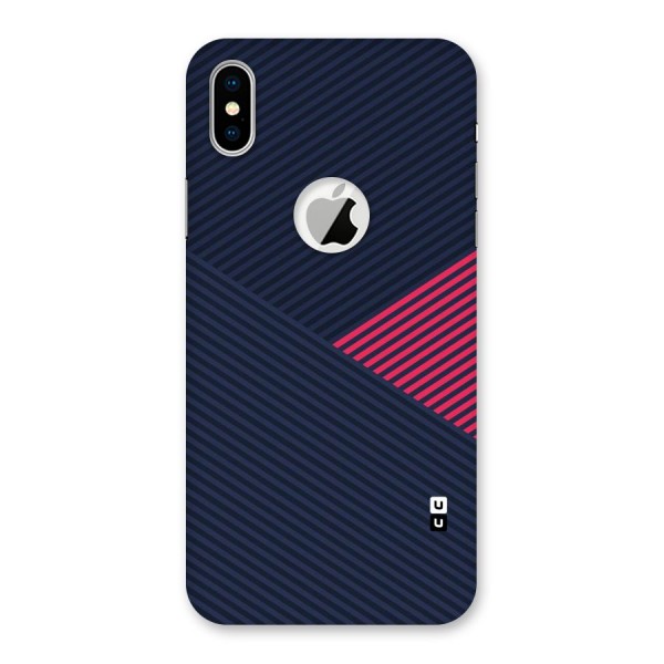 Criscros Stripes Back Case for iPhone XS Logo Cut