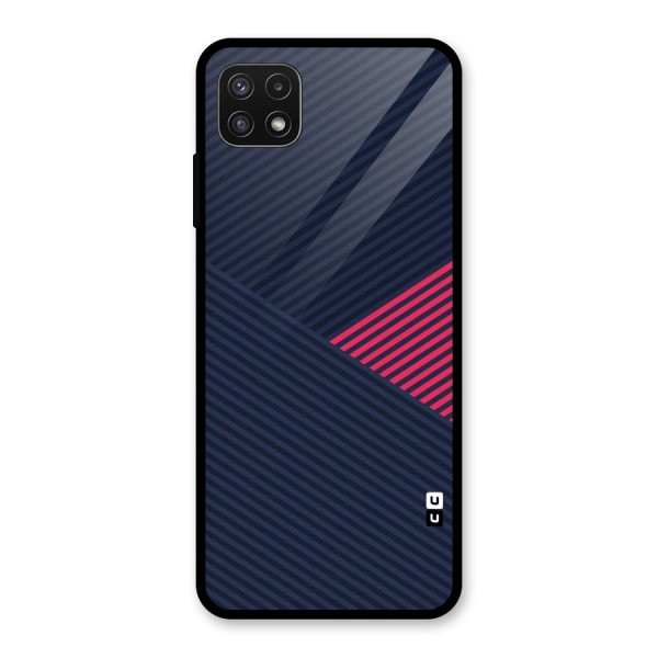 Criscros Stripes Glass Back Case for Galaxy A22 5G