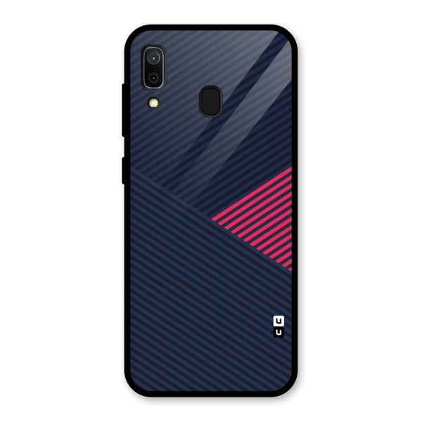 Criscros Stripes Glass Back Case for Galaxy A30