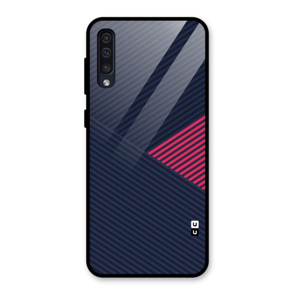 Criscros Stripes Glass Back Case for Galaxy A50s