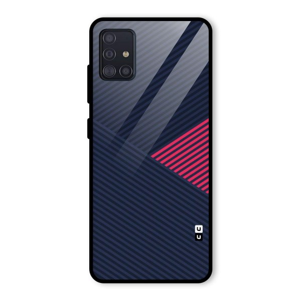 Criscros Stripes Glass Back Case for Galaxy A51