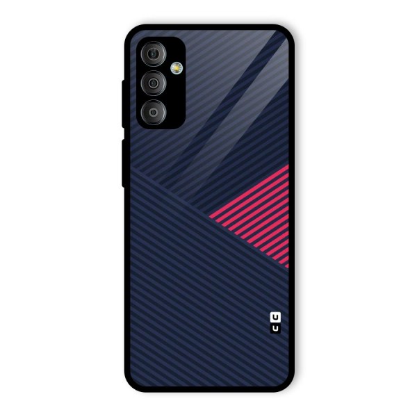 Criscros Stripes Glass Back Case for Galaxy F23