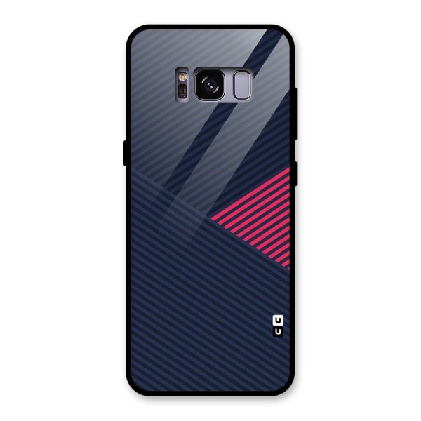 Criscros Stripes Glass Back Case for Galaxy S8