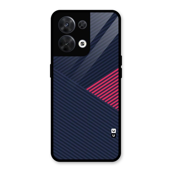 Criscros Stripes Glass Back Case for Oppo Reno8 5G