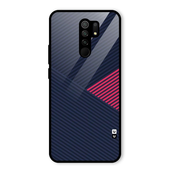 Criscros Stripes Glass Back Case for Redmi 9 Prime