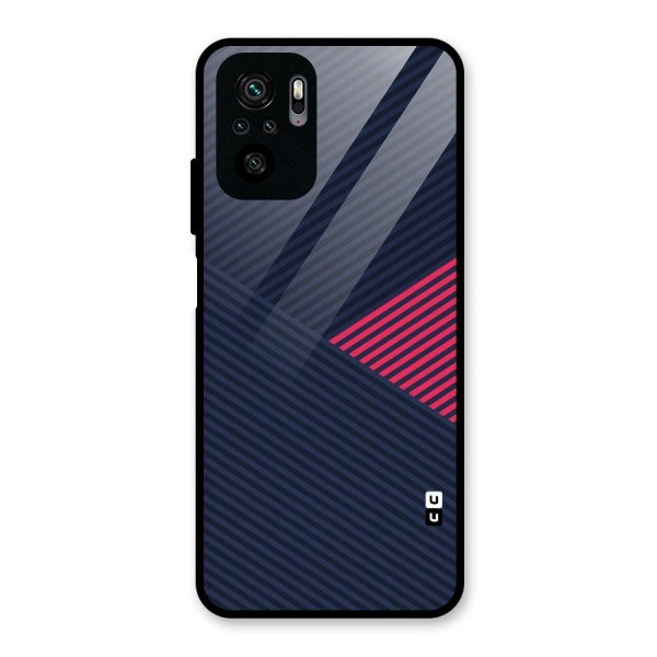 Criscros Stripes Glass Back Case for Redmi Note 10