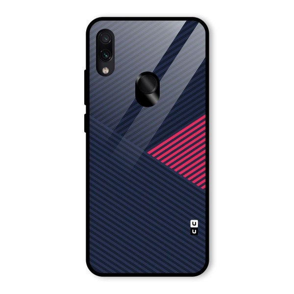 Criscros Stripes Glass Back Case for Redmi Note 7