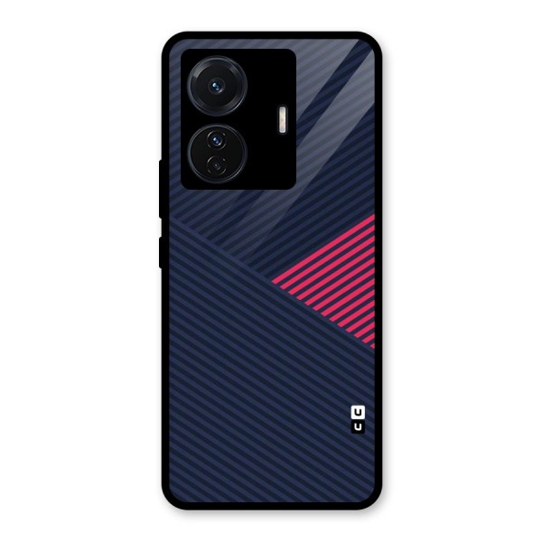 Criscros Stripes Glass Back Case for Vivo T1 Pro