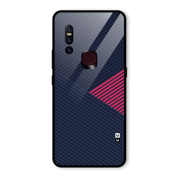 Criscros Stripes Glass Back Case for Vivo V15