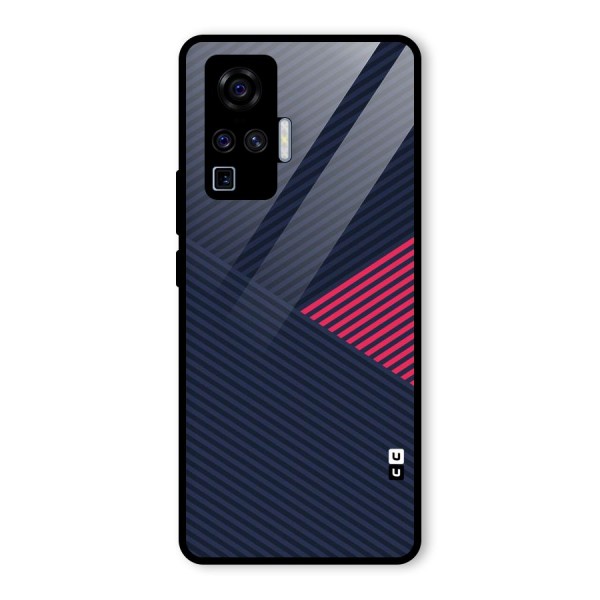 Criscros Stripes Glass Back Case for Vivo X50 Pro