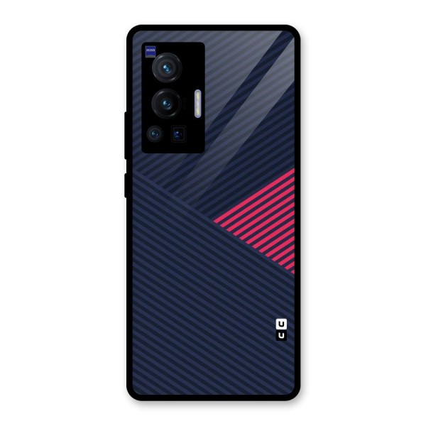 Criscros Stripes Glass Back Case for Vivo X70 Pro