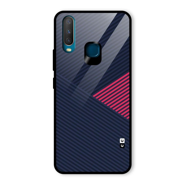 Criscros Stripes Glass Back Case for Vivo Y12