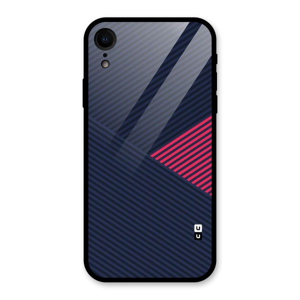 Criscros Stripes Glass Back Case for XR