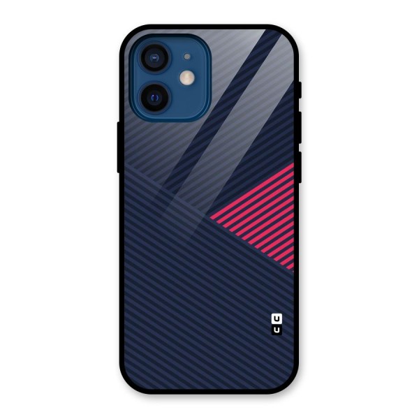 Criscros Stripes Glass Back Case for iPhone 12 Mini