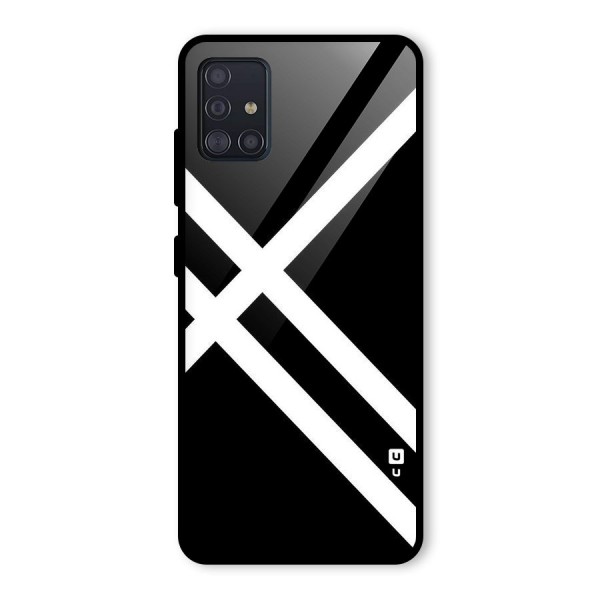 CrissCross Lines Glass Back Case for Galaxy A51