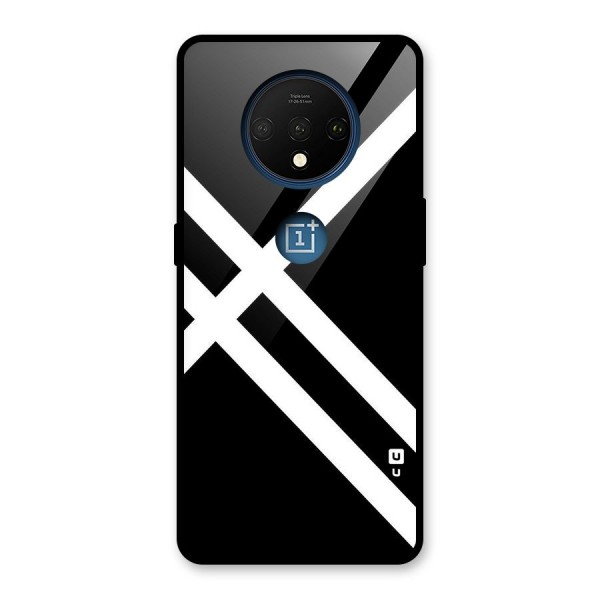 CrissCross Lines Glass Back Case for OnePlus 7T