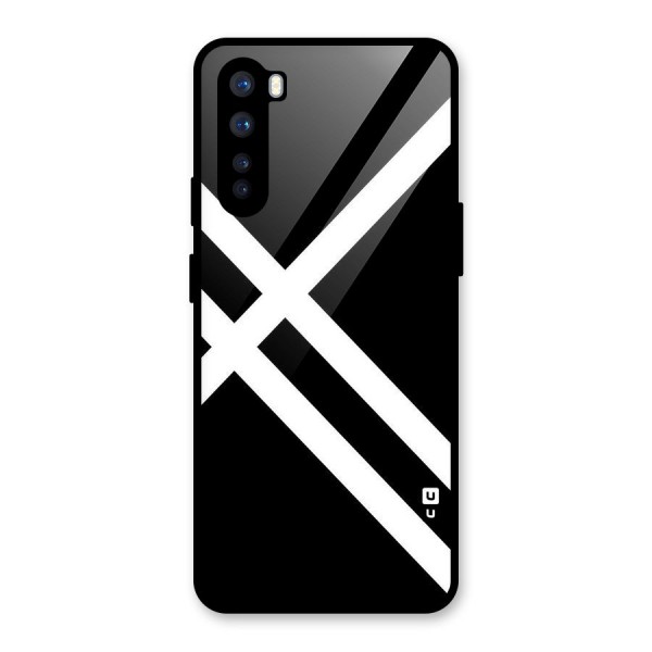 CrissCross Lines Glass Back Case for OnePlus Nord