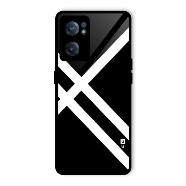 CrissCross Lines Glass Back Case for OnePlus Nord CE 2 5G