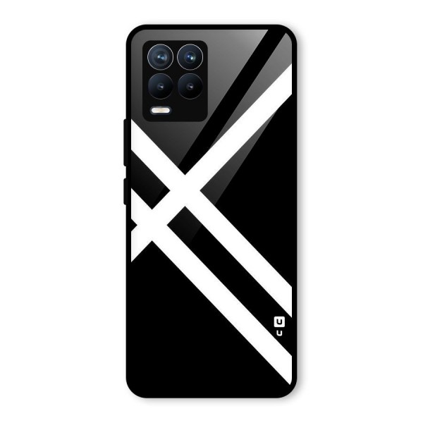 CrissCross Lines Glass Back Case for Realme 8 Pro