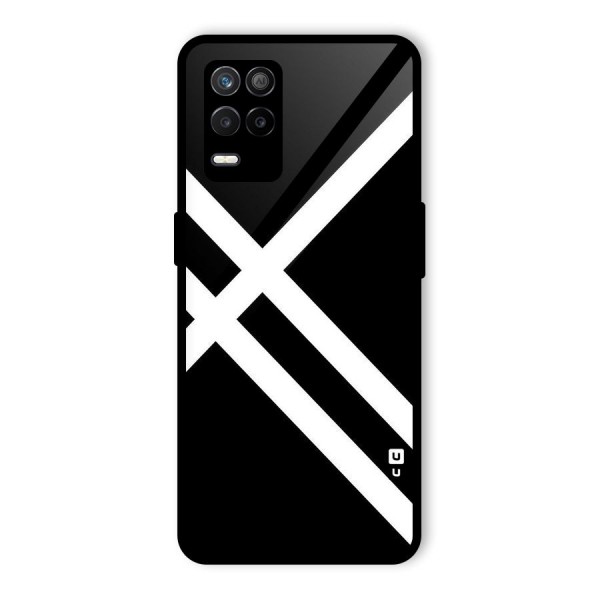 CrissCross Lines Glass Back Case for Realme 9 5G