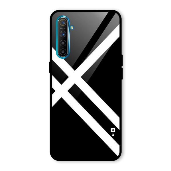 CrissCross Lines Glass Back Case for Realme XT