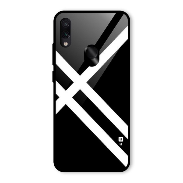 CrissCross Lines Glass Back Case for Redmi Note 7